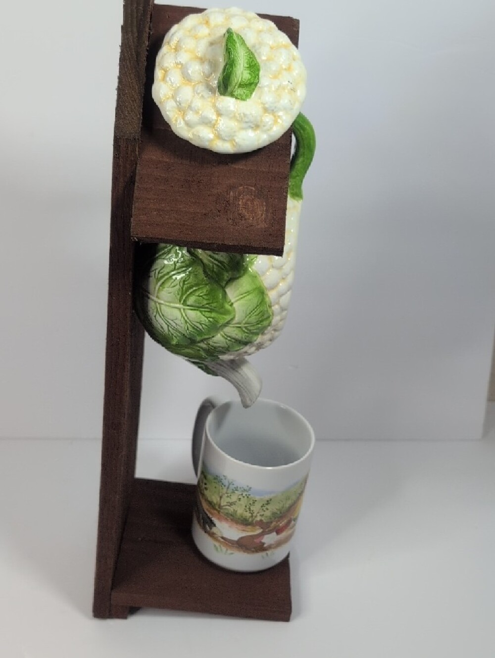 Rustic Wooden Handmade Bird Feeder "Down The Rabbits Hole" - Picture 5 of 16